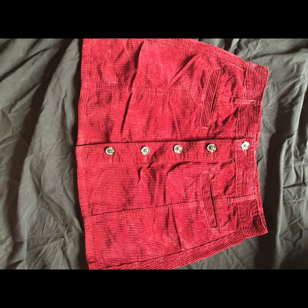 American Eagle red corduroy skirt